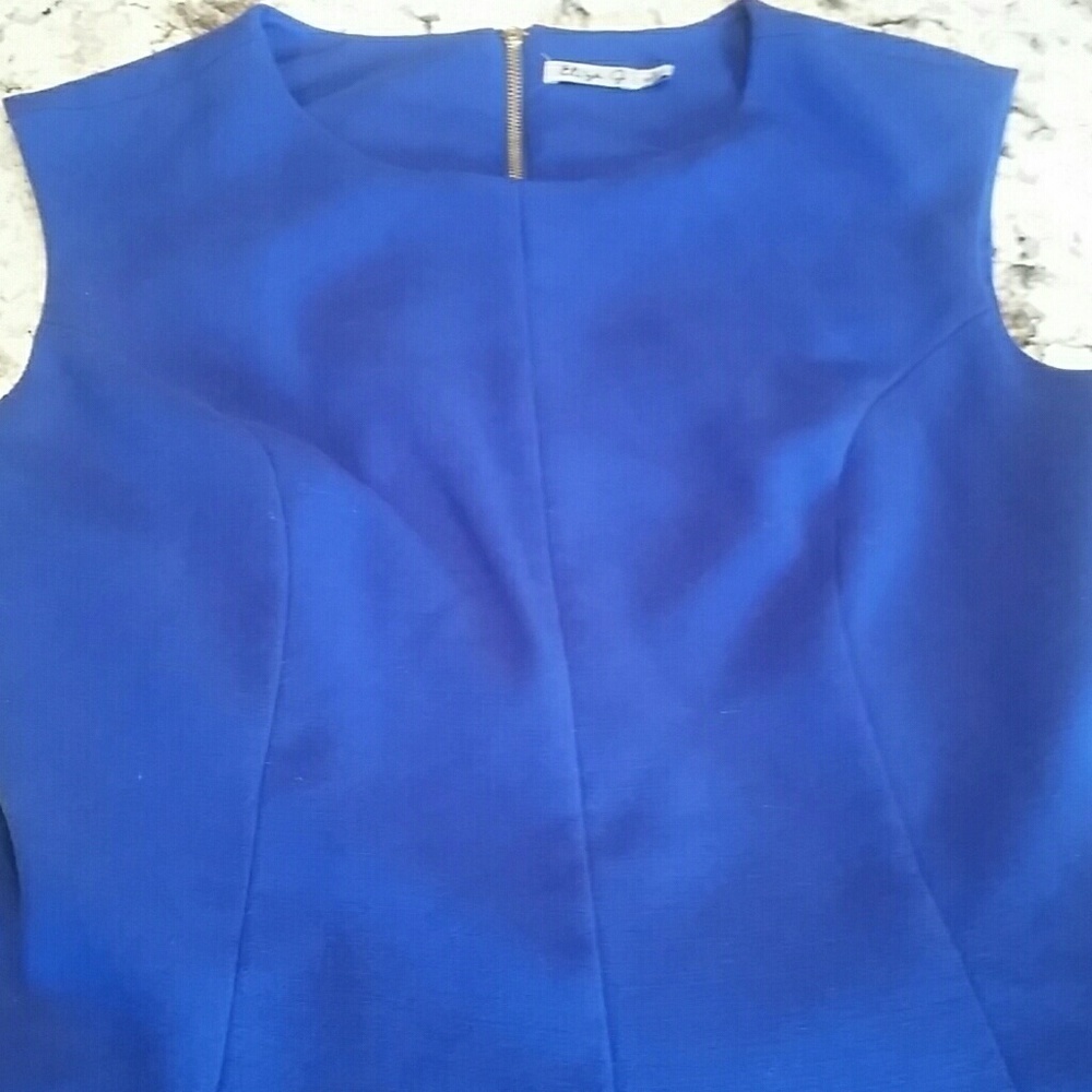 ELIZA J l  Ponte knit Skater Dress Royal Blue C6 - Picture 2 of 6